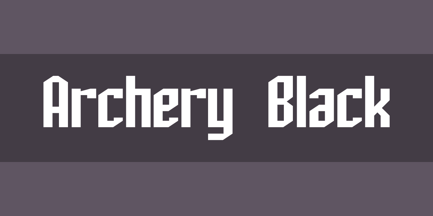Archery Black Black Font preview